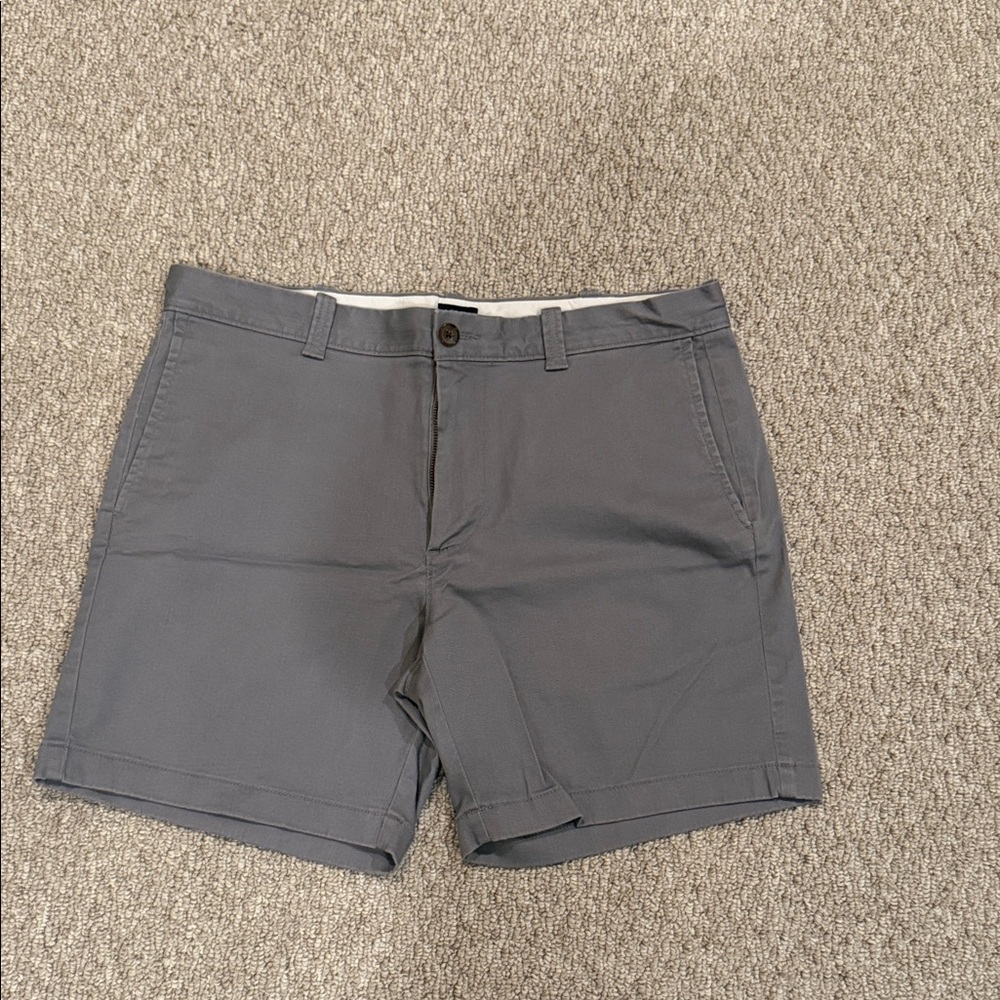 J. Crew flat front gray Shorts, 34”x7”, like new
